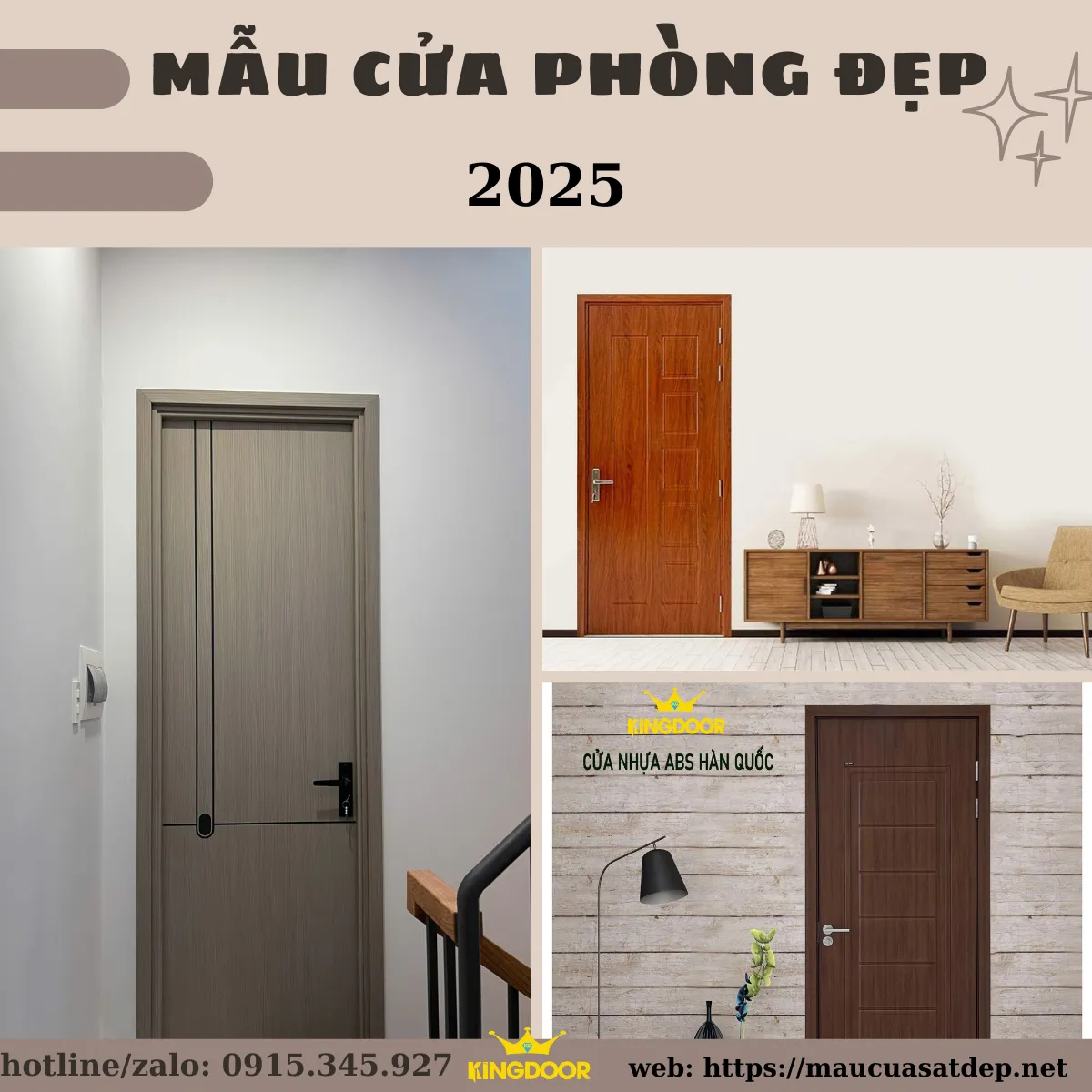 Mẫu cửa phòng đẹp năm 2025