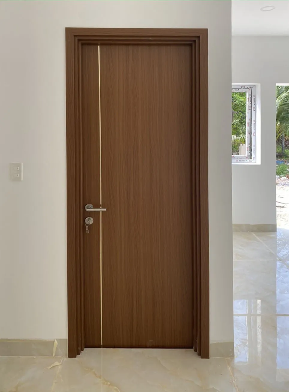 Mẫu cửa nhựa composite phủ da tại Bình Tân